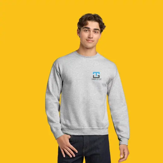 Light gray crewneck · Tamid Group by Croma Custom Apparel